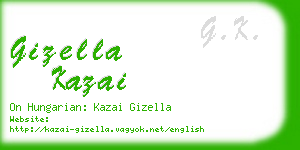 gizella kazai business card